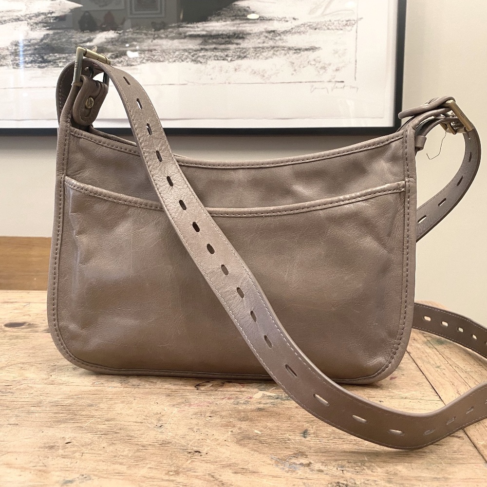 Gray Hobo Crossbody Bag